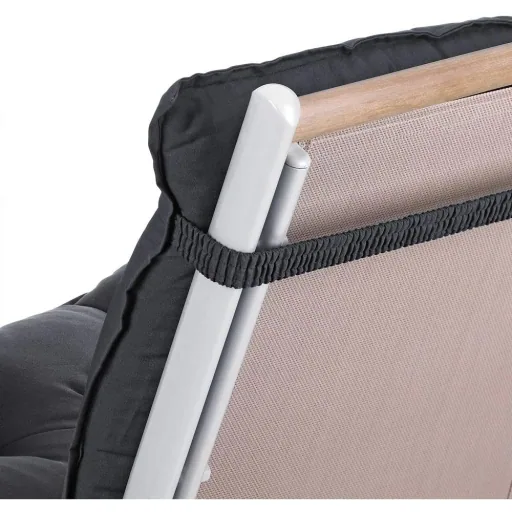 Sitzkissen - 2er Set - Anthrazit 116x57x7cm
