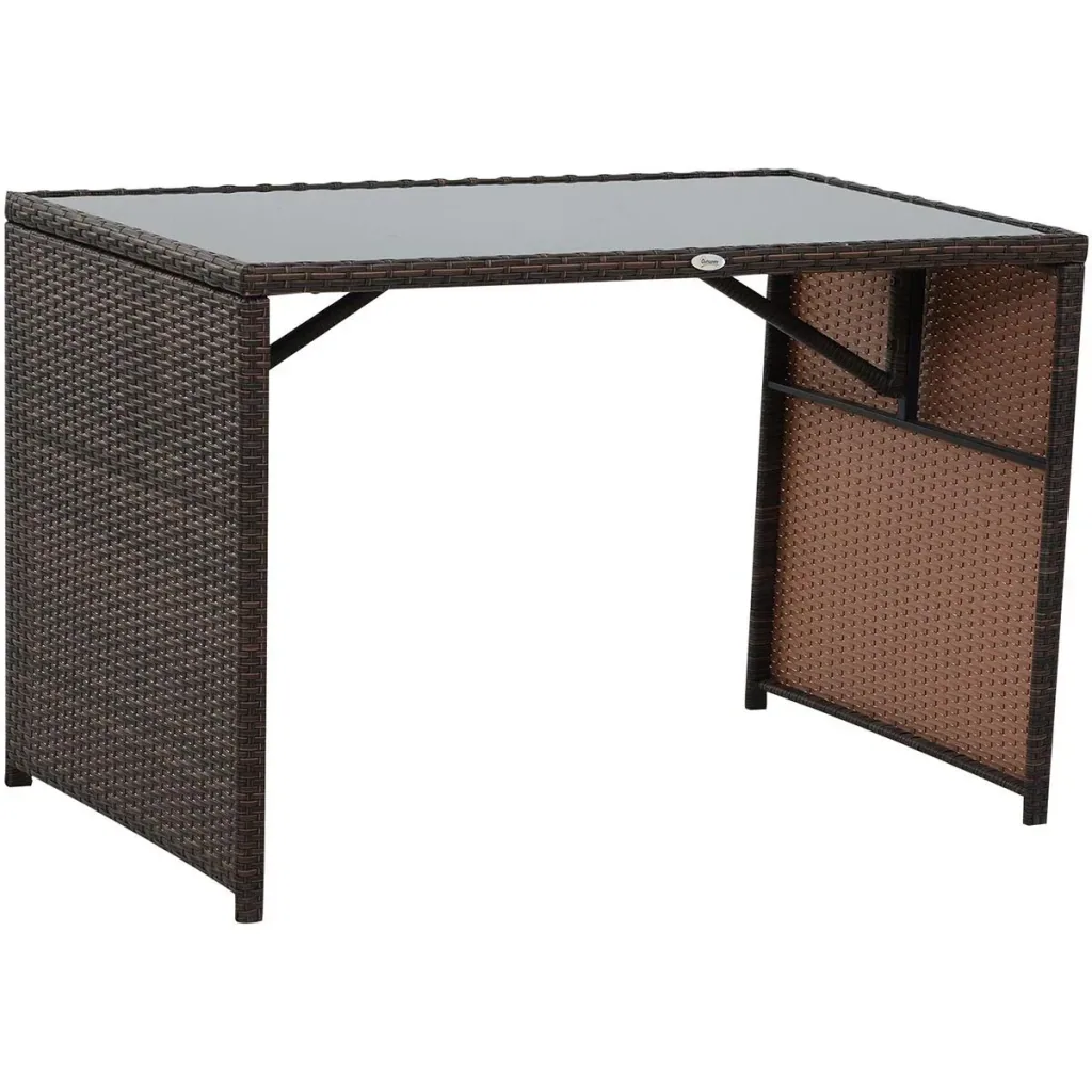Polyrattan Garnitur als 5-teiliges Set braun/cremeweiß