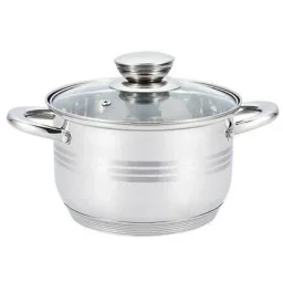 Töpfe und Pfannen - 12 Stück - Mit Untersetzern und Deckeln - Bratpfanne - Fritteuse - Eintopf - Silber