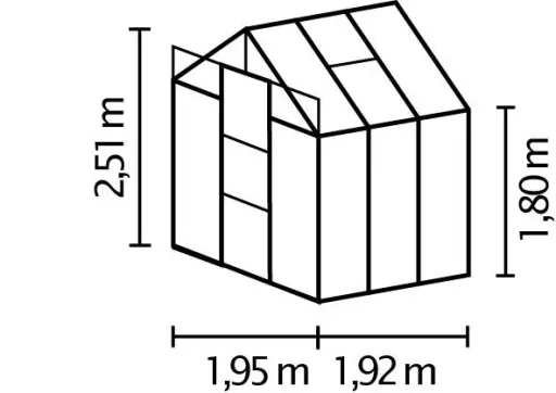 Gewächshaus Flora 3800 HKP 4 mm