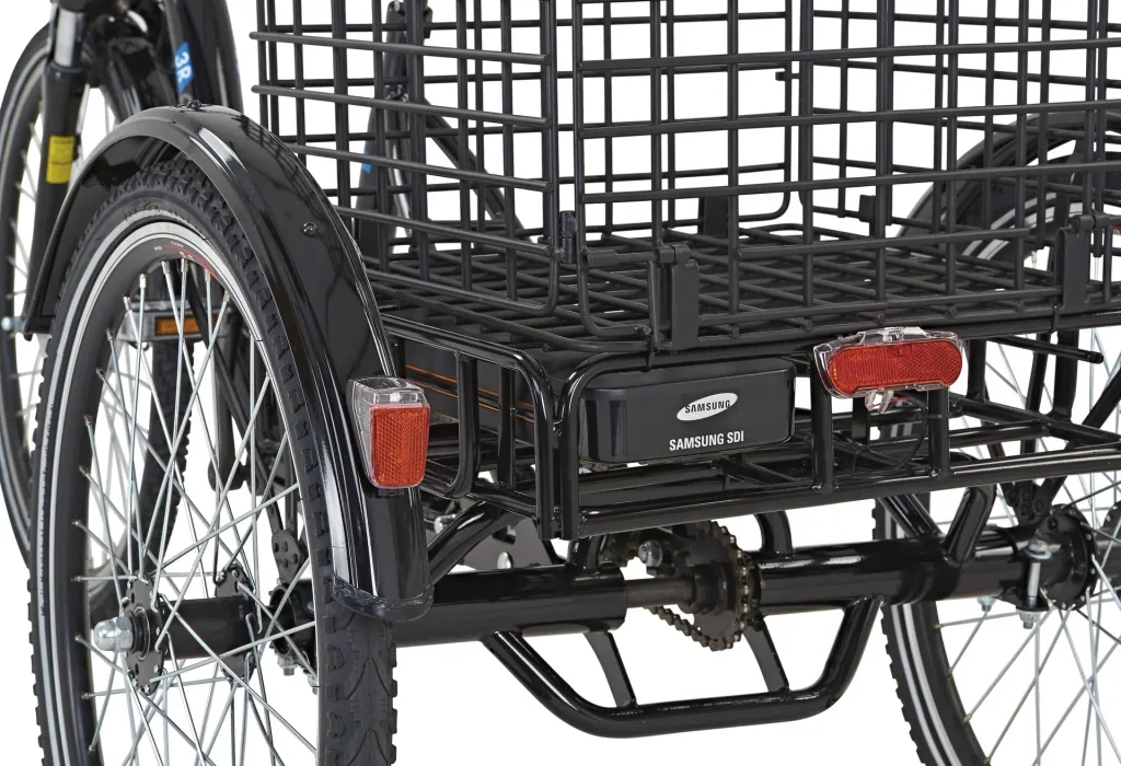 E-Bike-Dreirad, 24/26 Zoll, Rahmenhöhe 46 cm, 3-Gang Nabenschaltung, schwarz, CARGO 3R 20.ESL.10