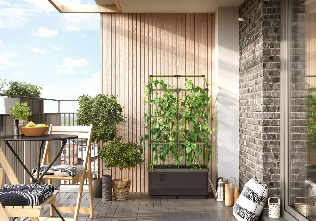 Pflanzbox "City Jungle" mit Rankgitter