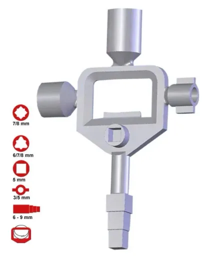 Handwerkerschlüssel mit 13 Funktionen