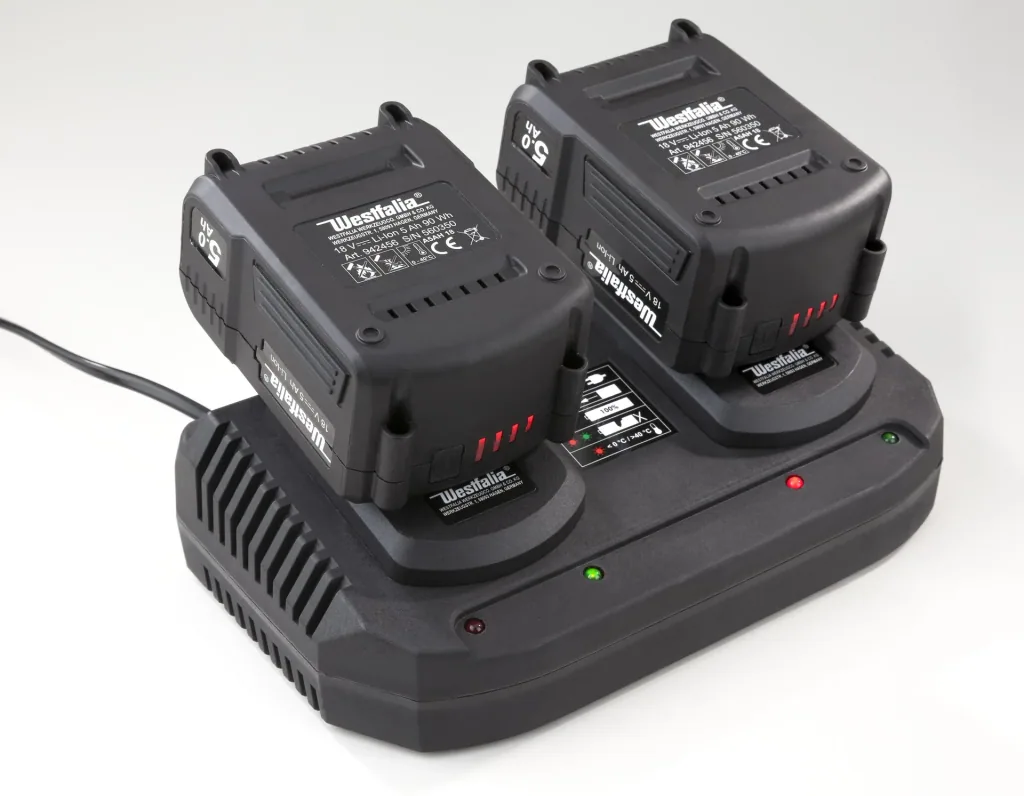 Akku-Druckluftkompressor-Set, 2x18 Volt-4 Ah, 1x Dippel-Schnellladegerät