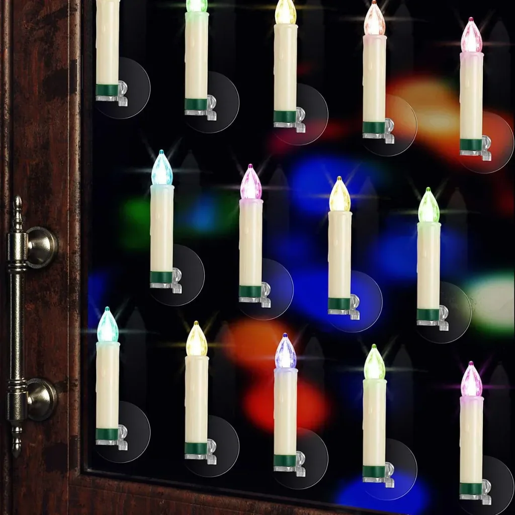 LED-Weihnachtsbaumlichter - Weihnachtsbaumschmuck - Set mit 30 farbigen Lichtern, ferngesteuert