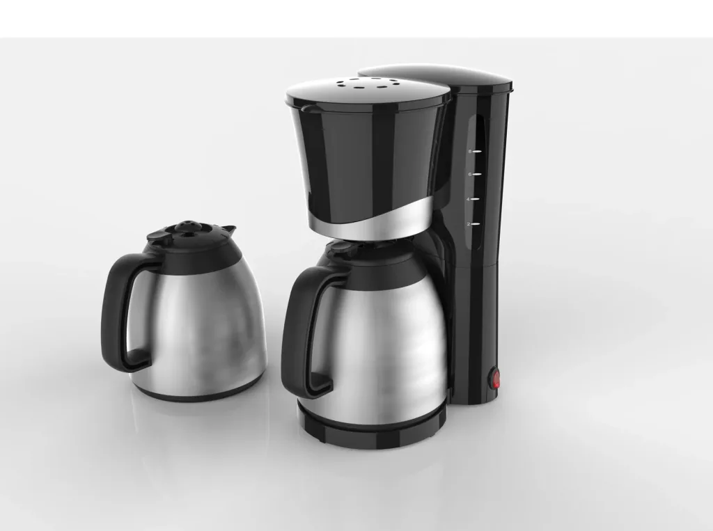 Duo-Kaffeemaschine, 1 Liter, silber