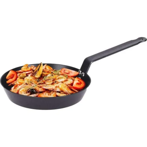 Bratpfanne - Paella-Pfanne - 24 cm - Schwarz