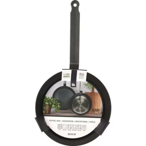 Bratpfanne - Paella-Pfanne - 24 cm - Schwarz