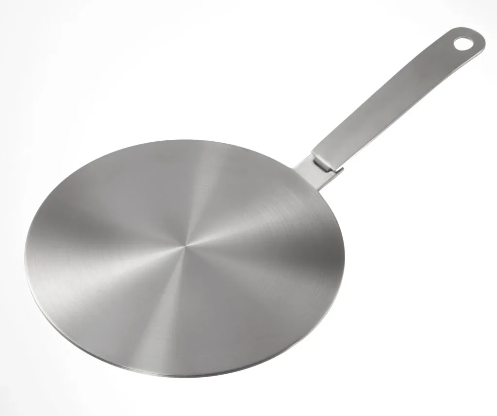 Induktion Adapterplatte Ø 24 cm Edelstahl mit abnehmbarem Griff