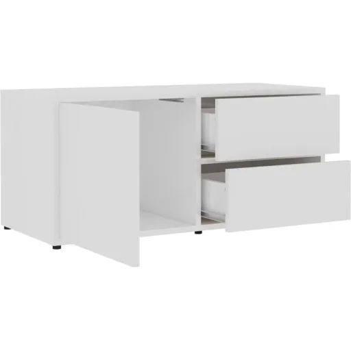 TV-Schrank 80x34x36 cm Hochglanz weiß Spanplatte