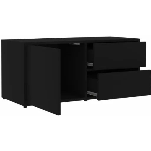 TV-Schrank 80x34x36 cm Spanplatte schwarz