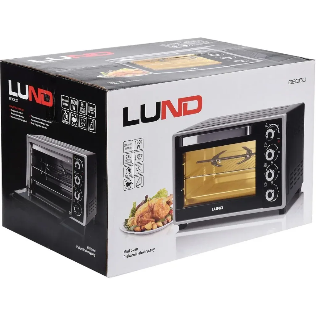 Elektro-Minibackofen - freistehend - 1600W - 230 °C - Heißluft