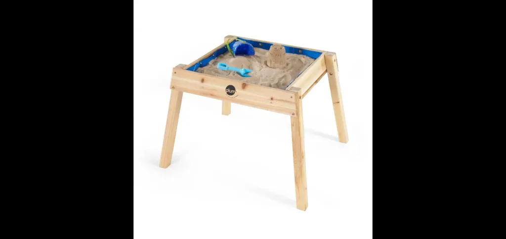 Sand- und Wassertisch Build and Splash, Outdoor-Spieltisch für Kinder aus Holz, natur