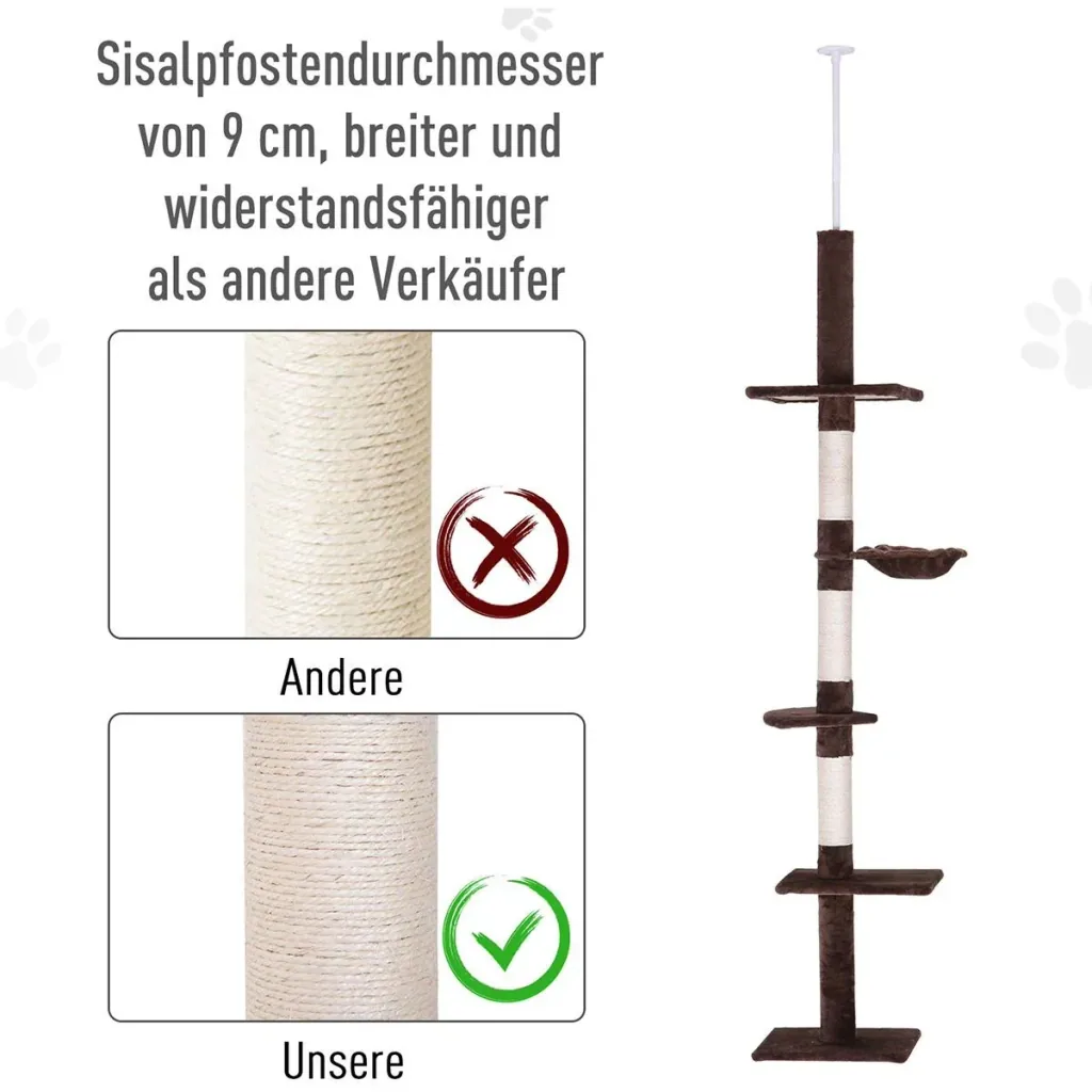 Kratzbaum höhenverstellbar beige