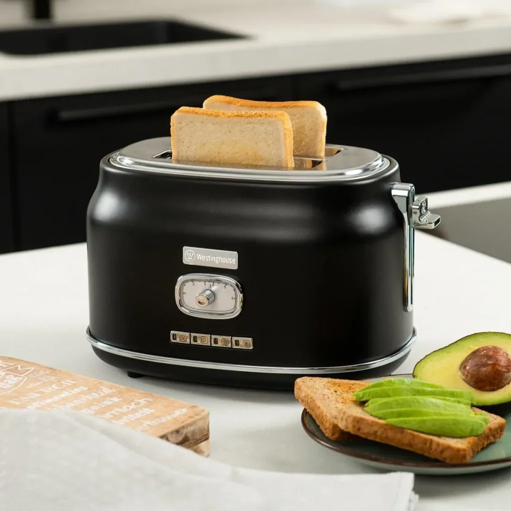 Retro-Toaster - 2-Scheiben-Toaster - Schwarz