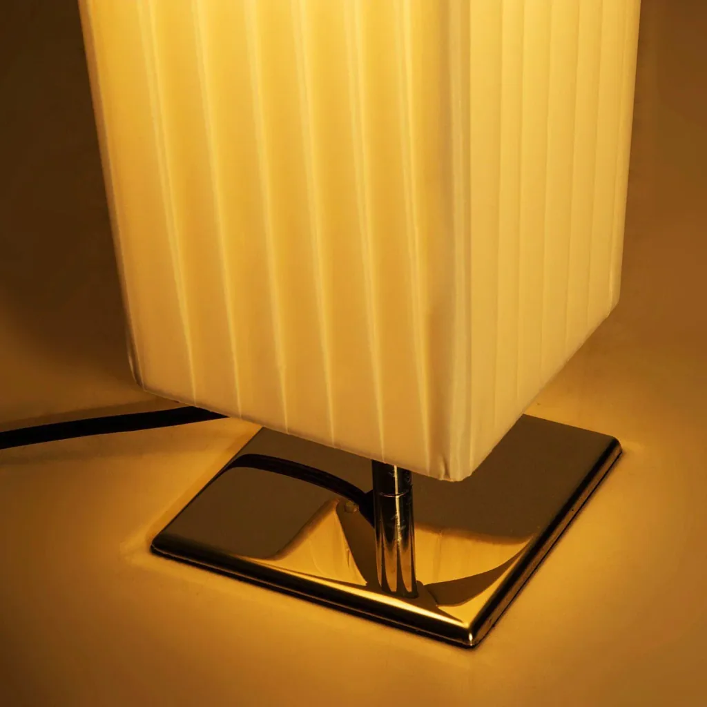 Stehlampe Wohnzimmer E27 Edelstahl 120cm Weiß