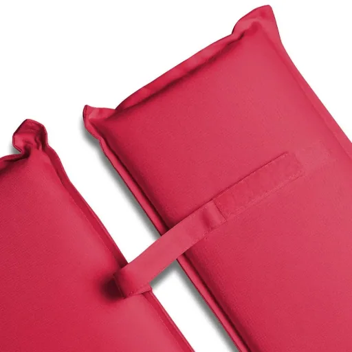 Gartenkissen - Für Liege - Mit abnehmbarem Kissen - Rot - 117x58x7cm