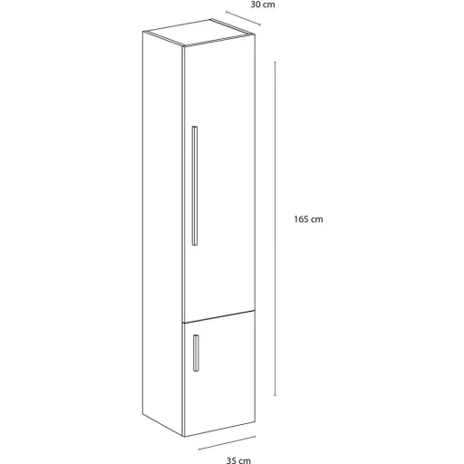 Hoge Kast Style - richtig - Weiss