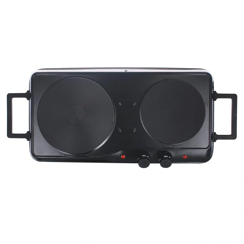 Doppelkochplatte "HP-114482.7", Schwarz, Ø 18,5 und 15,5 cm, 2500 Watt