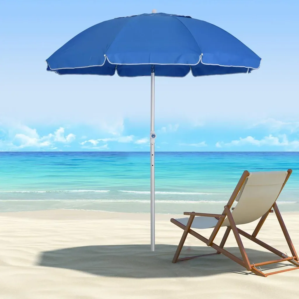 Sonnenschirm mit Kippfunktion blau