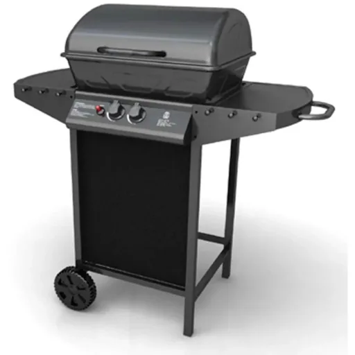 Gasgrill mit 2 Kochstellen schwarz