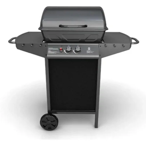 Gasgrill mit 2 Kochstellen schwarz