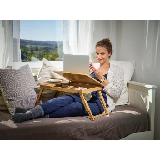 Laptop-Tisch klappbar - Bambus - Betttisch