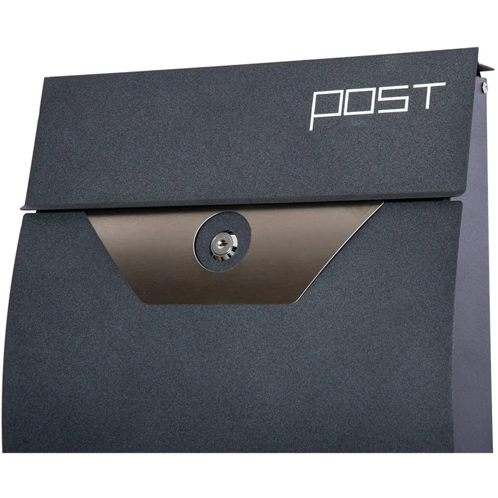 Briefkasten Wandbriefkasten mit Zeitungsfach abschließbar 2 Schlüssel Stahl