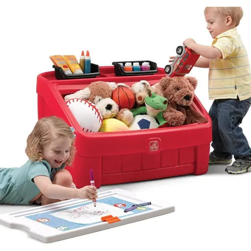 2-in-1 Toy Box & Art Deckel