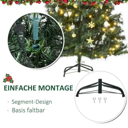 Künstlicher Weihnachtsbaum mit 120 LEDs grün