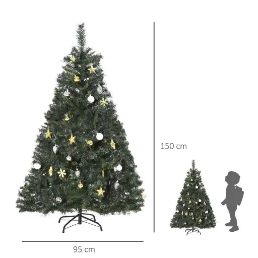 Künstlicher Weihnachtsbaum mit 120 LEDs grün