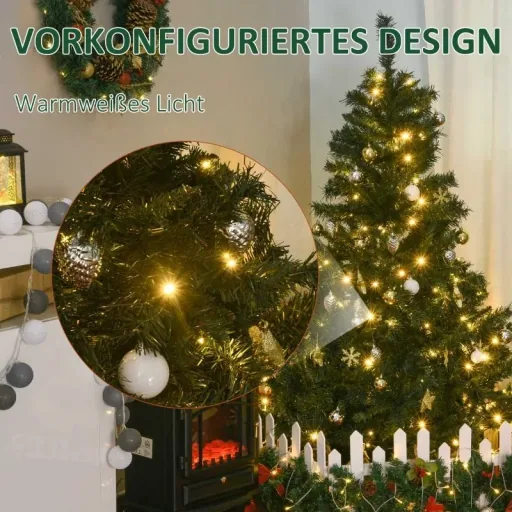 Künstlicher Weihnachtsbaum mit 120 LEDs grün
