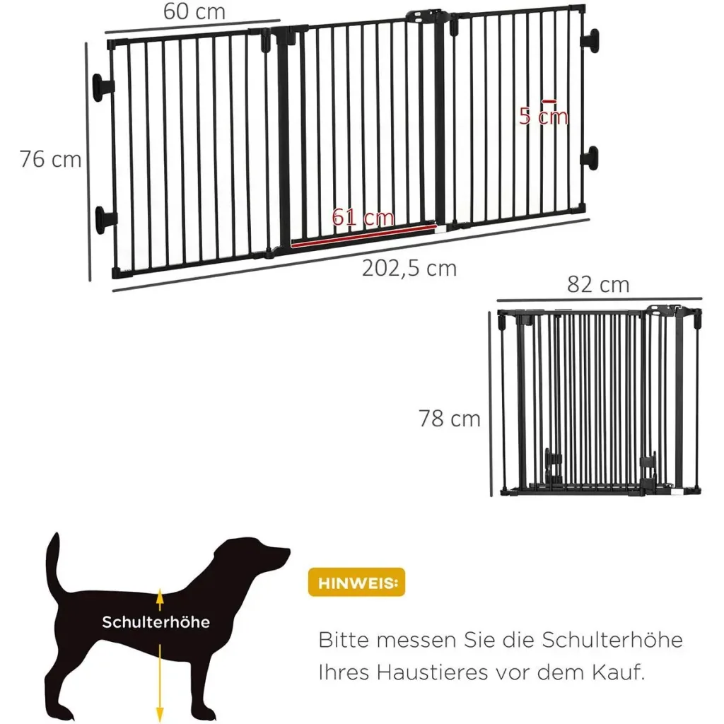 Hunde Absperrgitter Türschutzgitter Haustier Schutzgitter Winkel verstellbar klappbar ohne Bohren Konfigurationsgitter m