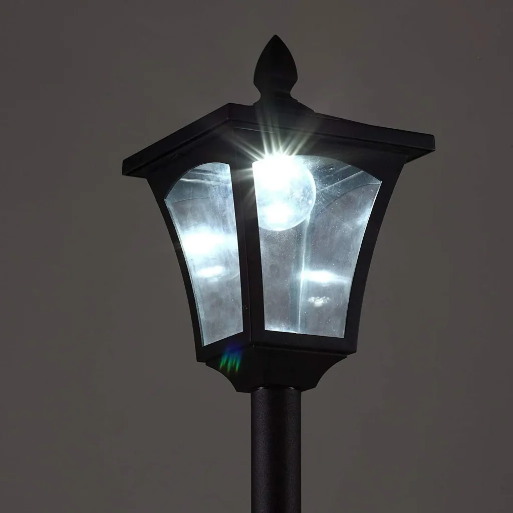 Gartenlaterne Solar Laterne 40 Lumen Schwarz H160cm