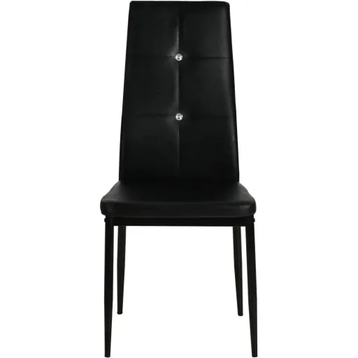Esszimmerstühle 2 Stück Kunstleder schwarz