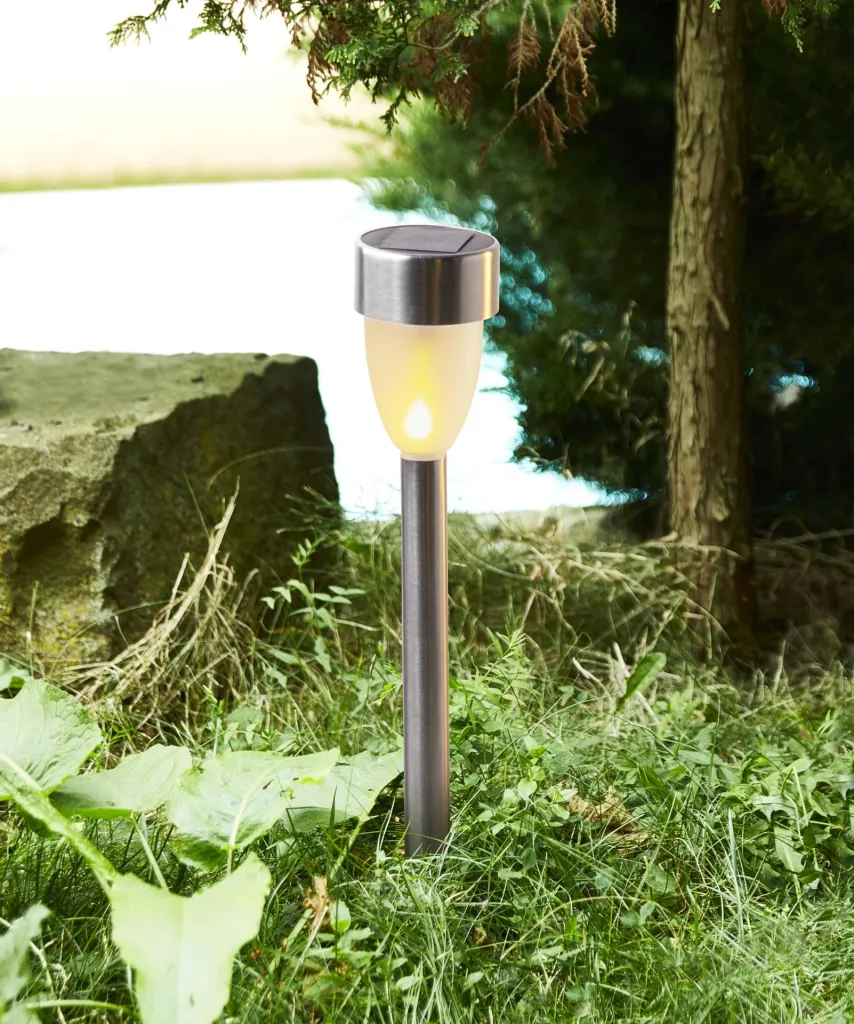 Solar LED Edelstahl Leuchten – 5 Stück