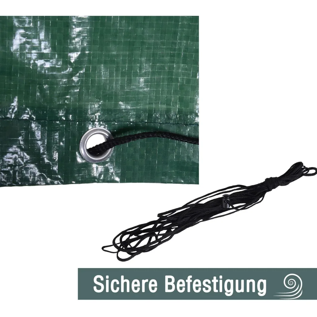 Abdeckplane Schutzhülle Gartenmöbel Abdeckhaube Wasserdicht UV-Schutz Rechteckig PE Grün 235 x 190 x 90 cm
