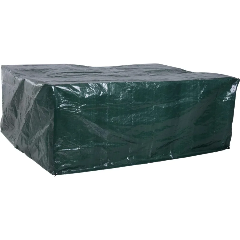Abdeckplane Schutzhülle Gartenmöbel Abdeckhaube Wasserdicht UV-Schutz Rechteckig PE Grün 235 x 190 x 90 cm