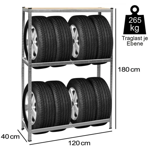 Reifenträger 180x120x40cm verzinkt 795kg