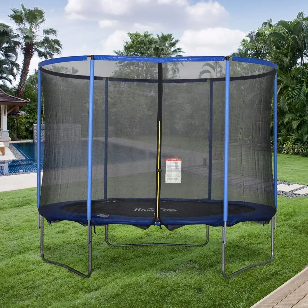 Trampolin mit Sicherheitsnetz blau, schwarz