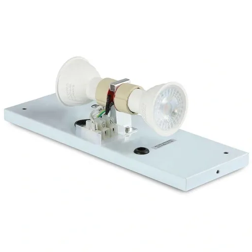 VT-7662 Wandleuchte für Außen Auf/Ab - GU10 - Edelstahl - Weiß - IP44