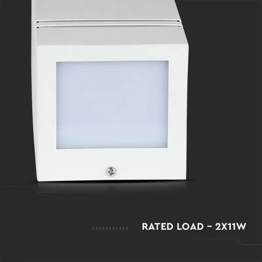VT-7662 Wandleuchte für Außen Auf/Ab - GU10 - Edelstahl - Weiß - IP44