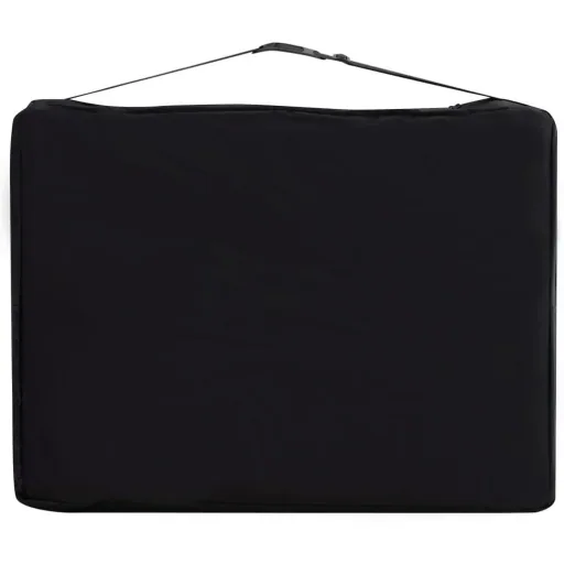 Klappbarer Massagetisch 2 Zonen Aluminiumgestell schwarz und weiß