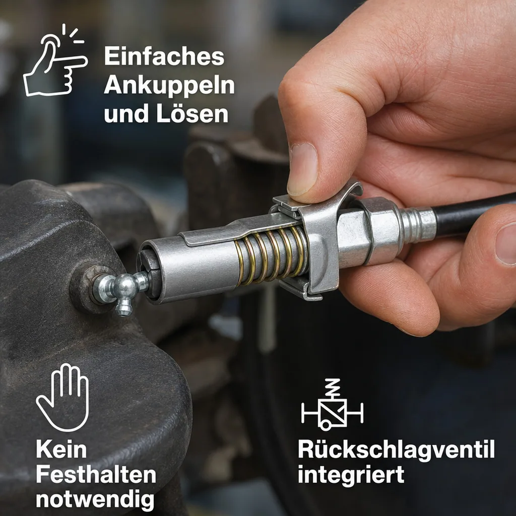 Spezialkupplung für Fettpressen