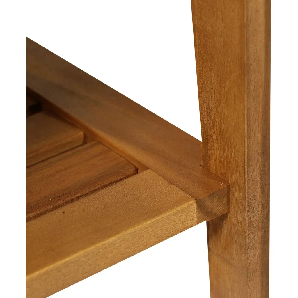 Duschhocker Badhocker Duschsitz Duschstuhl feuchtigkeitsbeständig Akazienholz Teak 53 x 35 x 43 cm