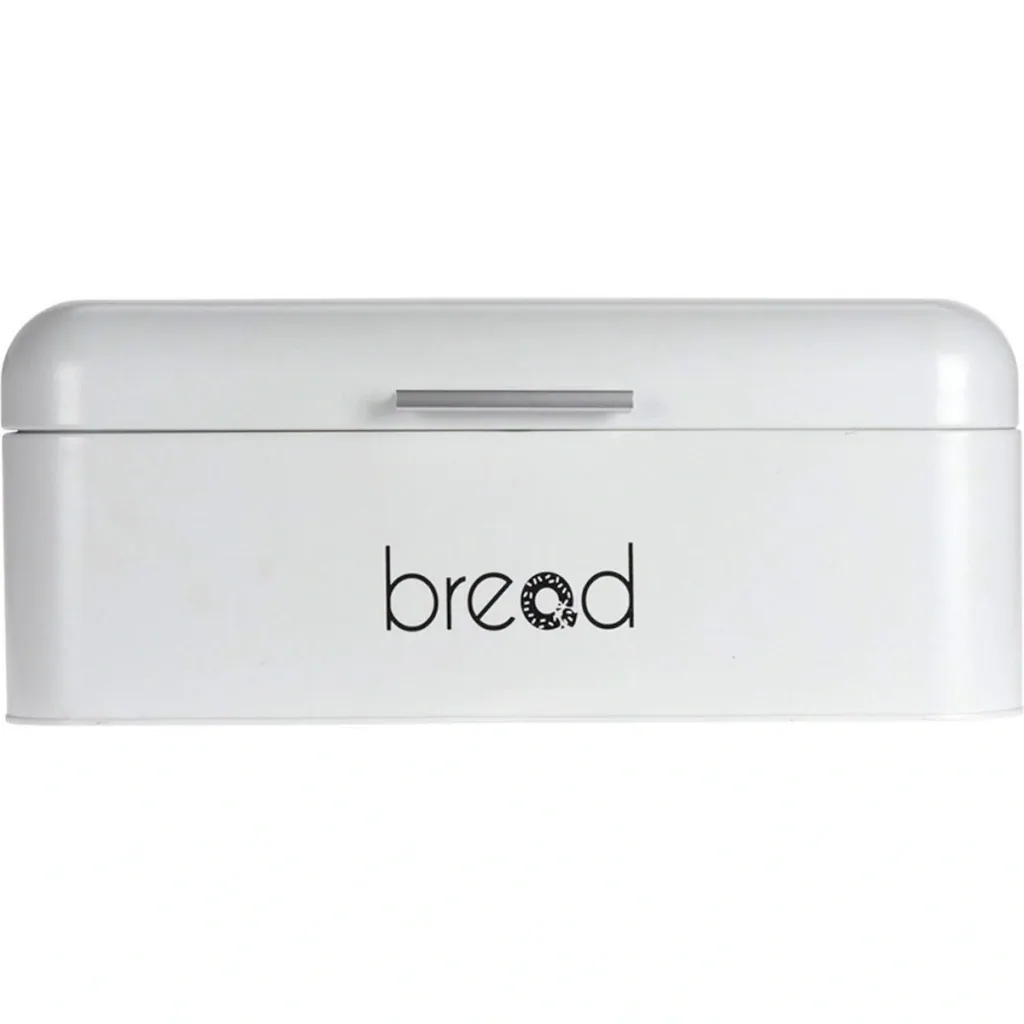 Broteimer - Metall - Weiß 42x22x16cm