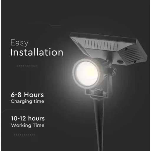 VT-952 Solarlampe mit Erdspieß - 3000K - IP65
