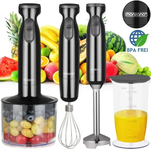 Stabmixer-Set aus Edelstahl