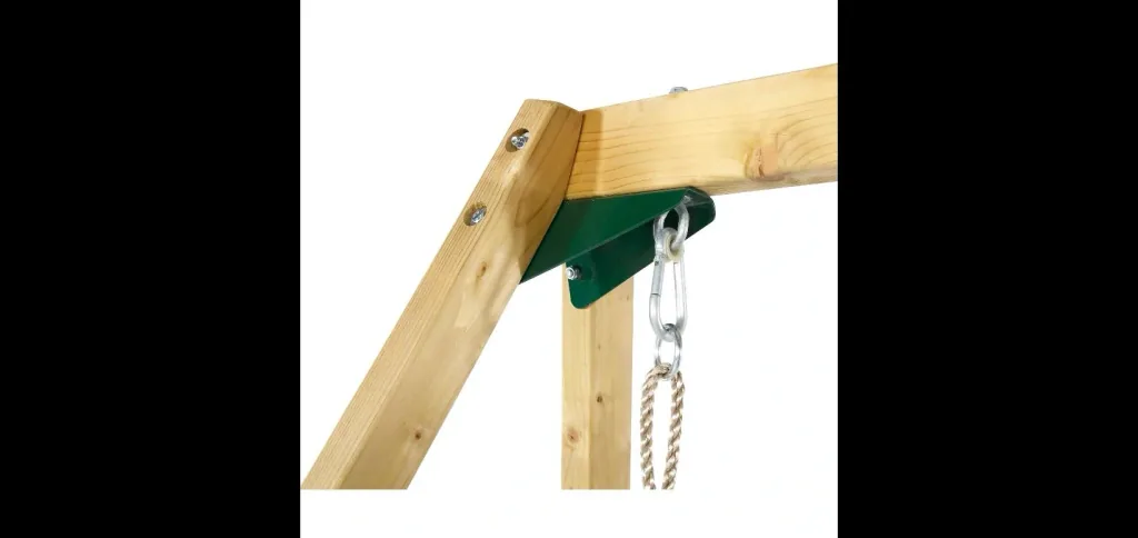 Holz Kletterpyramide mit Doppelschaukel, Outdoor-Kletterpyramide, Holz, Kletterwand, Kletternetz, Rutsche, natur