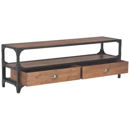 TV-Schrank mit 2 Schubladen 120x30x40 cm Kiefer massiv